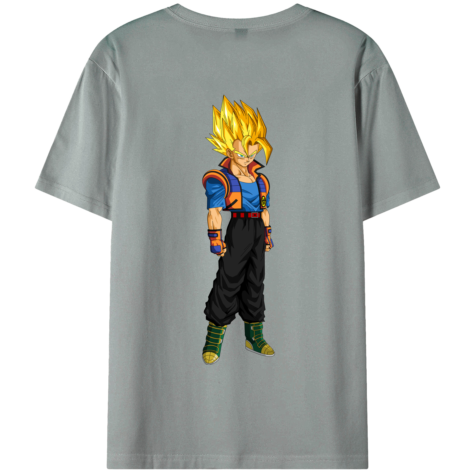 （画像用） ドラゴンボール ベジータ四世（Bejīta Yonsei）DRAGON BALL Vegeta IV 綿100％ メンズ半袖Tシャツ（バックプリント） 通気性
